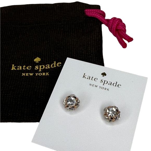 Kate Spade New York Earrings Lady Marmalade Studs Rose Gold With Dust Bag - Picture 6 of 6